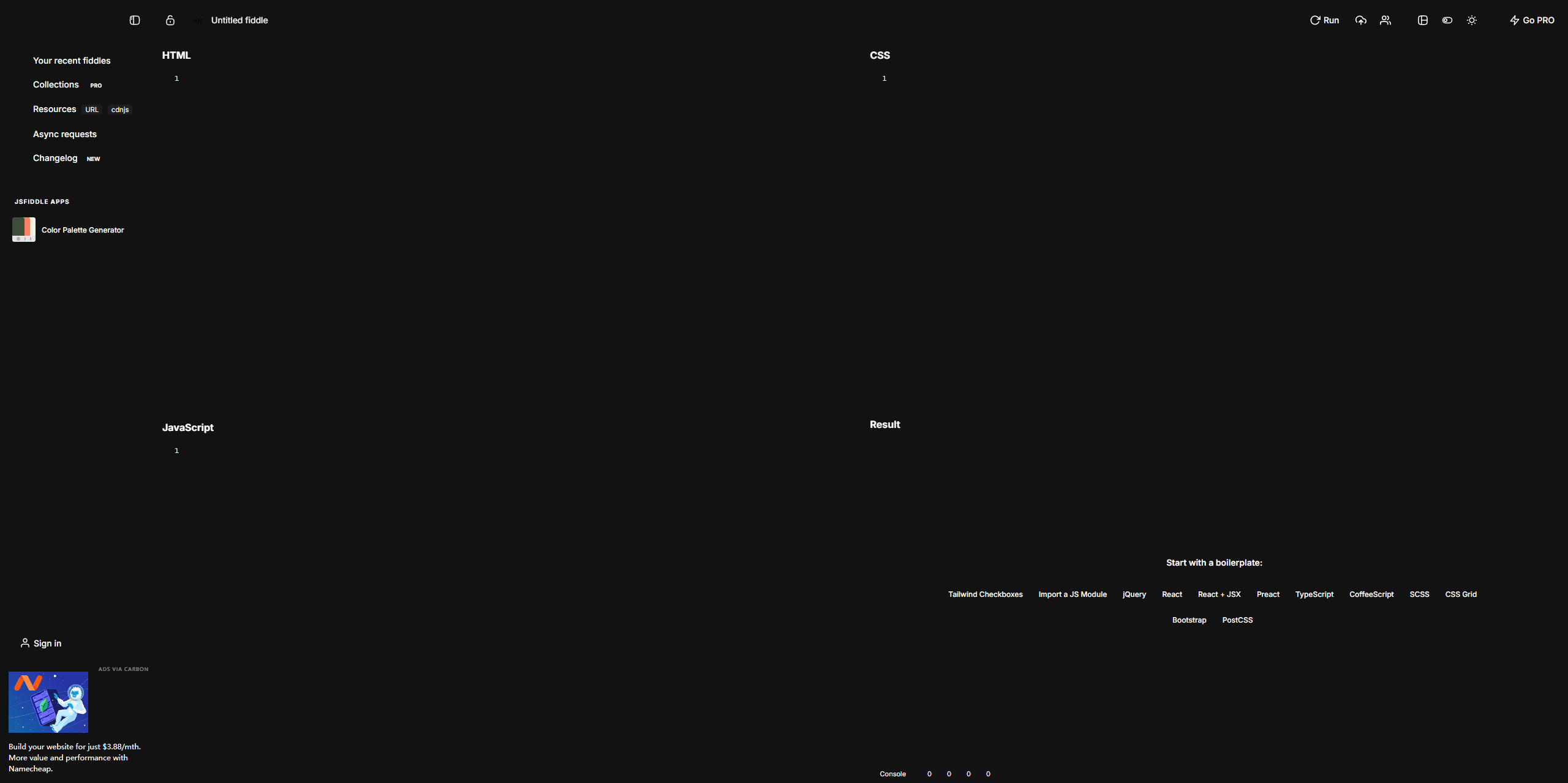 JS Fiddle